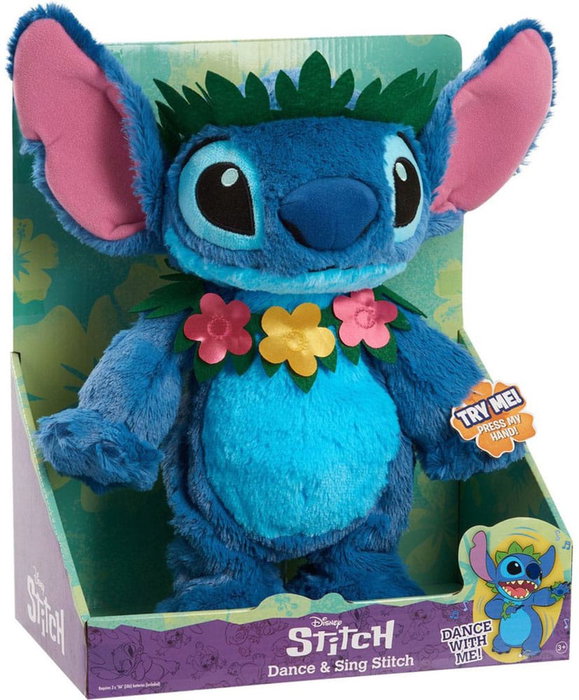 Just Play Lilo & Stitch Figura de peluche Stitch con función de baile y canto de 38 cm Just Play Lilo & Stitch Figura de peluche Stitch con función de baile y canto de 38 cm