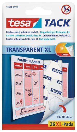 Punto Adhesivo Transparente Xl Tesa Tack 36 Unidades (Set de 20) Punto Adhesivo Transparente Xl Tesa Tack 36 Unidades (Set de 20)