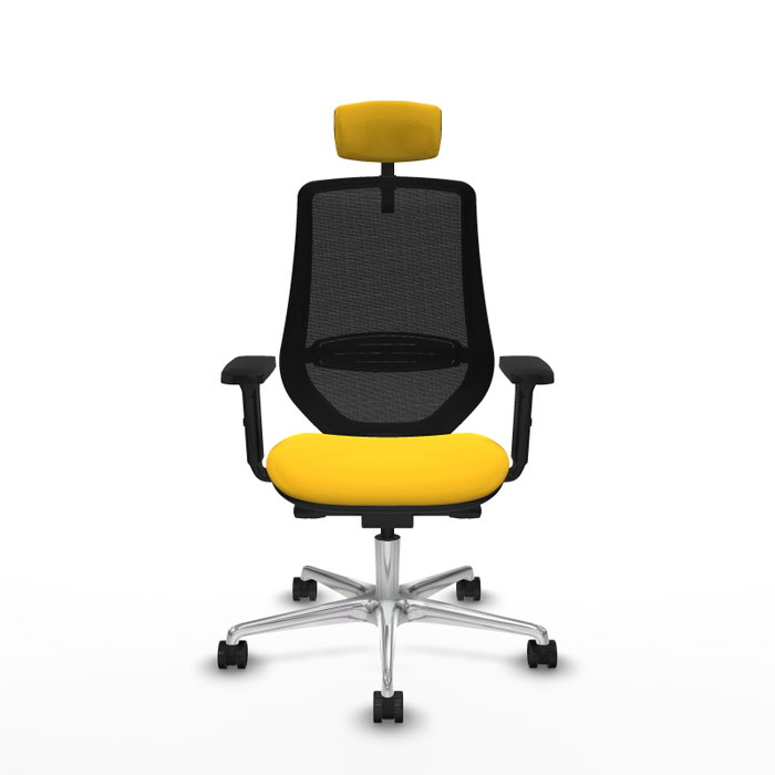 PIQUERAS Y CRESPO Silla de oficina Mardos con Mecanismo Sincro/Traslack Amarillo y Negro