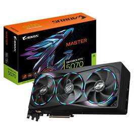 Gigabyte Tarjeta Gráfica RTX 5070 Aorus Master 12GB GDDR7 3 Ventiladores