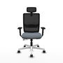 PIQUERAS Y CRESPO Silla de oficina Haches con Mecanismo Sincro/Traslack, Gris y Negro