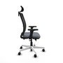 PIQUERAS Y CRESPO Silla de oficina Haches con Mecanismo Sincro/Traslack, Gris y Negro