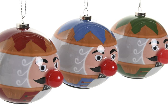 DKD Home Decor Cascanueces Decoración Colgante Navidad Multicolor LED 8 x 8 x 8 cm (6 Unidades)