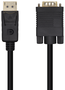 Aisens Cable Conversor DisplayPort a VGA, 3m, Negro