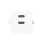 Celly TC2USBC20WWH Cargador de Pared USB-C 20W, 2 Puertos, Blanco, para Smartphone y Tableta