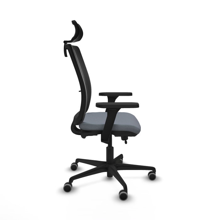 PIQUERAS Y CRESPO Silla de oficina Haches con mecanismo Sincro/Traslack Gris y Negro