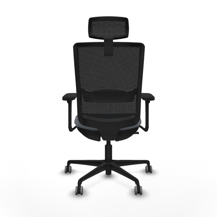 PIQUERAS Y CRESPO Silla de oficina Haches con mecanismo Sincro/Traslack Gris y Negro