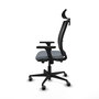 PIQUERAS Y CRESPO Silla de oficina Haches con mecanismo Sincro/Traslack Gris y Negro