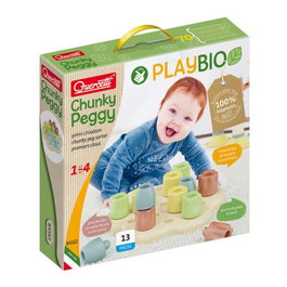 Quercetti PLAYBIO & WOOD Clavijas Grandes 13 Piezas