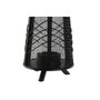 DKD Home Decor Portavelas de Metal y Ratán Negro