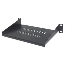 Intellinet Cajón metálico para rack de montaje frontal 10" (25.4 cm) 1U, profundidad 150 mm, ventilado, carga max. 45 kg, color negro, 367 g