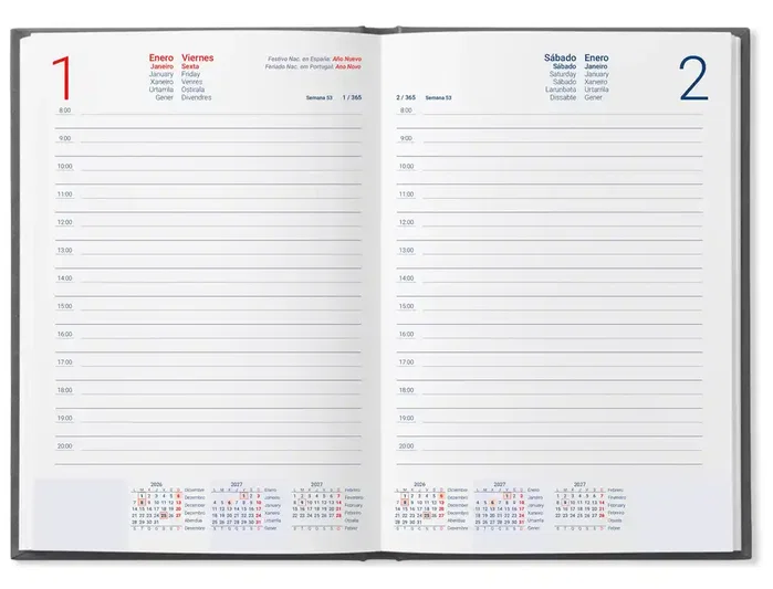 Liderpapel Agenda Corfu 2027 Día Página A5 Rojo Liderpapel Agenda Corfu 2027 Día Página A5 Rojo
