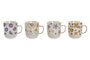 DKD Home Decor Tazas de Porcelana Flores Shengda Surtidas 380ml
