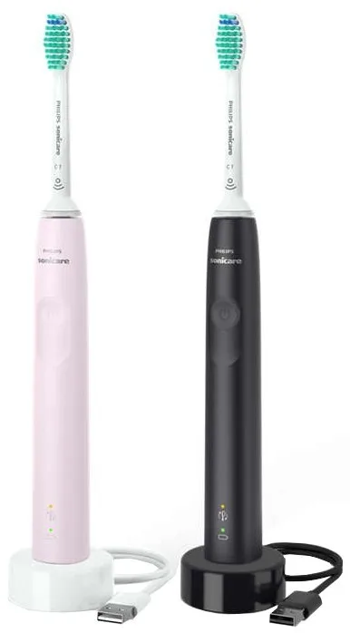 Philips Cepillo de dientes serie 3100 HX3675/15 Negro, Rosa