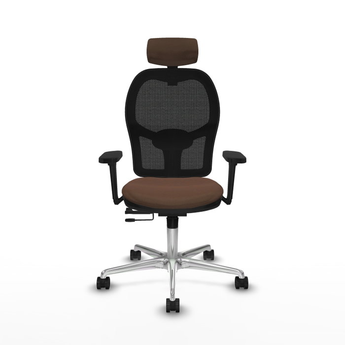 PIQUERAS Y CRESPO Silla de oficina Jorquera con mecanismo Sincro/Traslack Marrón y Negro