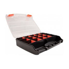 DeLOCK Caja de clasificación con 17 compartimentos 320 x 255 x 60 mm naranja/negro