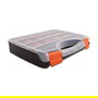 DeLOCK Caja de Clasificación y Almacenaje con 17 Compartimentos, Plástico, 320 x 255 x 60 mm, Color Naranja y Negro