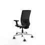 PIQUERAS Y CRESPO Silla de oficina Yunquera con mecanismo Sincro/Traslack, Blanco/Negro