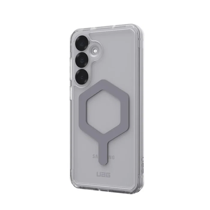 Urban Armor Gear Funda Plyo Pro para Samsung Galaxy S25 Plus, Transparente Plata, TPU, Resistente a Golpes y Compatible con MagSafe