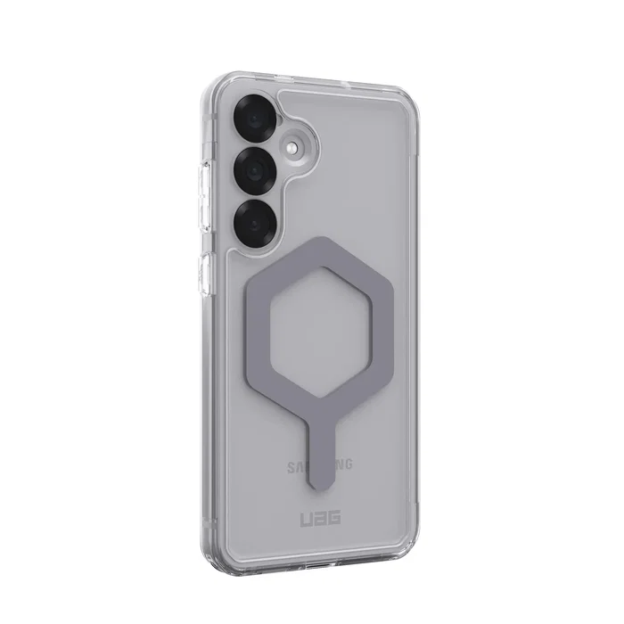 Urban Armor Gear Funda Plyo Pro para Samsung Galaxy S25 Plus, Transparente Plata, TPU, Resistente a Golpes y Compatible con MagSafe