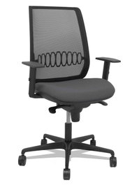 PIQUERAS Y CRESPO Silla Alares sincro con respaldo de malla negra y asiento gris oscuro