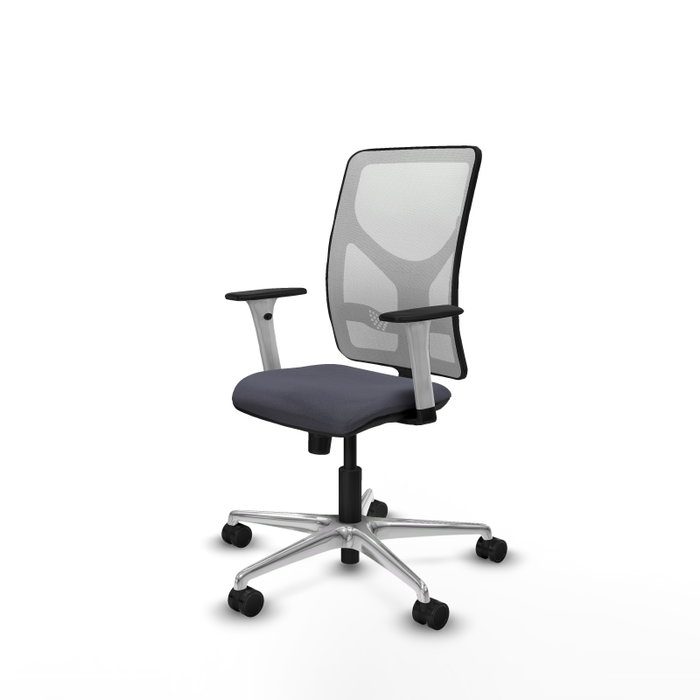 PIQUERAS Y CRESPO Silla de oficina Motilla con mecanismo Sincro, Gris oscuro y Blanco PIQUERAS Y CRESPO Silla de oficina Motilla con mecanismo Sincro, Gris oscuro y Blanco