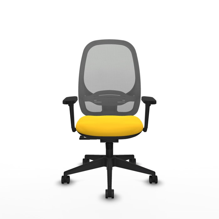 PIQUERAS Y CRESPO Silla de oficina Cilanco con mecanismo Sincro, Amarillo y Gris PIQUERAS Y CRESPO Silla de oficina Cilanco con mecanismo Sincro, Amarillo y Gris
