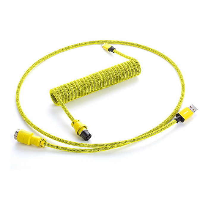 CableMod PRO Cable de Teclado Enrollado USB-C a USB Tipo A, Dominator Yellow - 150cm CableMod PRO Cable de Teclado Enrollado USB-C a USB Tipo A, Dominator Yellow - 150cm