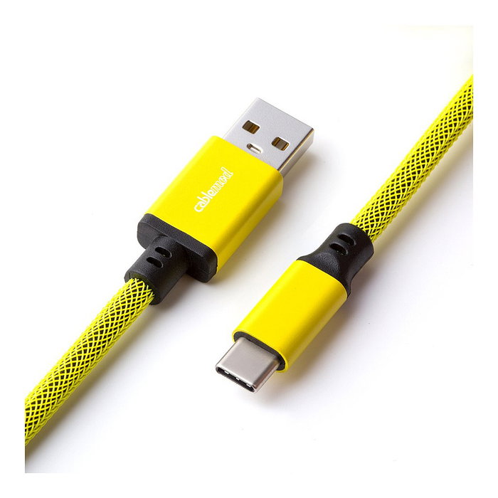CableMod PRO Cable de Teclado Enrollado USB-C a USB Tipo A, Dominator Yellow - 150cm CableMod PRO Cable de Teclado Enrollado USB-C a USB Tipo A, Dominator Yellow - 150cm