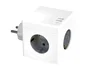 Q-Connect Power Cube 6 en 1 Regleta de Cubo con 3 Tomas, 2 USB y 1 USB-C