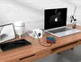 Q-Connect Power Cube 6 en 1 Regleta de Cubo con 3 Tomas, 2 USB y 1 USB-C