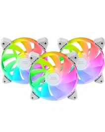 Mars Gaming Kit 3 Ventiladores MF-3ARW ARGB Blanco 120mm Aspas Invertidas