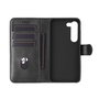 eSTUFF Funda Wallet con Ranuras y Soporte para Samsung Galaxy S25 - Cuero PU Negro