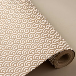 PRYSE Bobina de papel de regalo con ondas blanca 100% kraft reciclado 62cmx4kg
