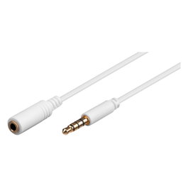 Goobay Cable Extensor Audio 3.5mm Macho-Hembra 1m Blanco, 62360