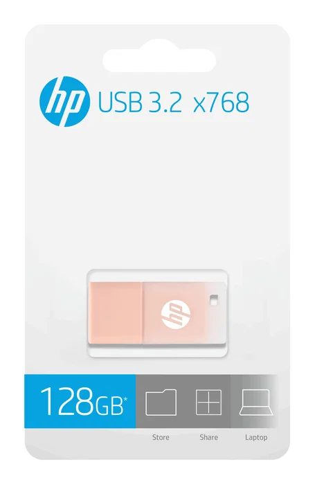 Hp x768 unidad flash usb 128 gb usb tipo a 3.2 gen 2 (3.1 gen 2) rosa