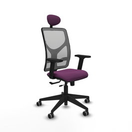 PIQUERAS Y CRESPO Silla de oficina Motilla Morado/Gris con mecanismo Sincro/Traslack