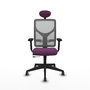 PIQUERAS Y CRESPO Silla de oficina Motilla Morado/Gris con mecanismo Sincro/Traslack