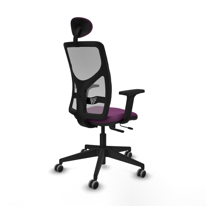 PIQUERAS Y CRESPO Silla de oficina Motilla Morado/Gris con mecanismo Sincro/Traslack