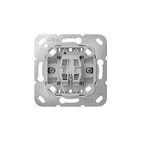 GIRA 312600 Interruptor Oscilante 1 Via, Cromo Gris con LED, 250V 10A para Pared