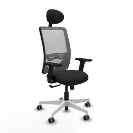 PIQUERAS Y CRESPO Silla de oficina Zulema con mecanismo Sincro, Negro y Gris
