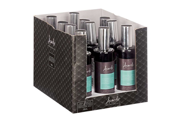 Acorde Aroma Hogar 70 ml Eucalipto y Menta 4.5x4.5x16 cm (Set de 12)