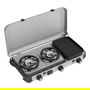 CAMPINGAZ Camping Kitchen 2 MULTI COOK - Hornillo plegable 2 zonas con capa antiadherente, Butano/Propano, 5.4 kg, Negro/Acero