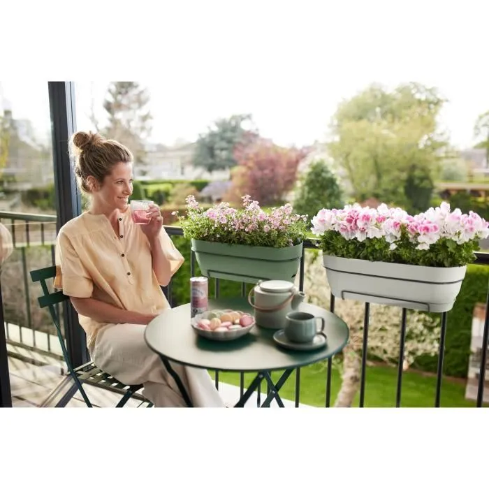 Elho ELH8711904522025 Plantilla rectangular Vibia de Plástico para Tanque Ø70 Verde