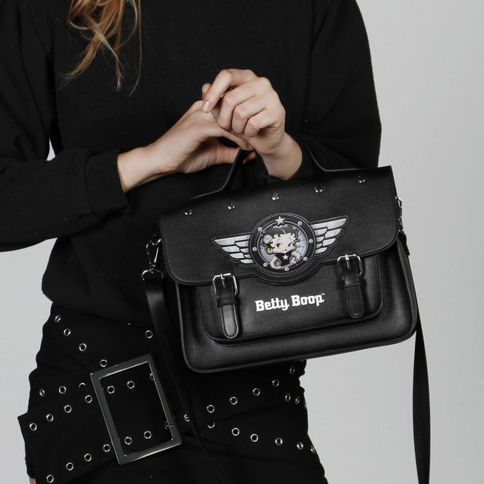 Karactermania Bolso-Mochila Satchel Betty Boop Motor Love Negro
