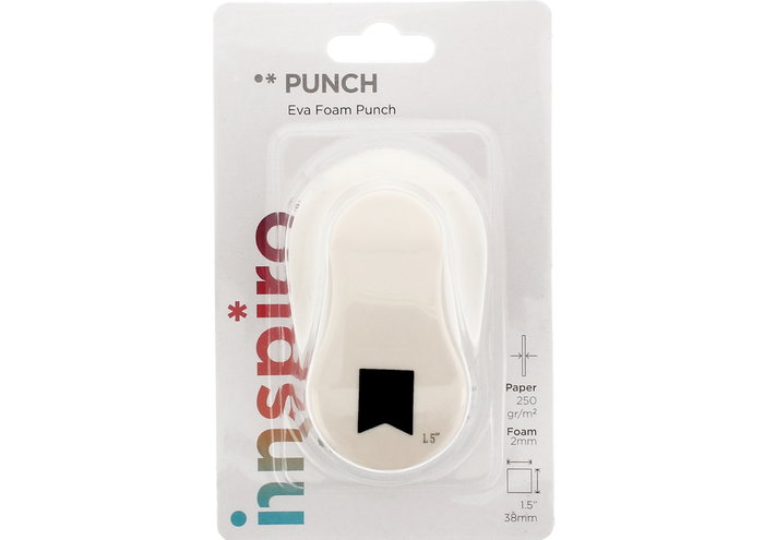 Innspiro Troqueladora de figuras Eva Foam Punch banderín 38mm Innspiro Troqueladora de figuras Eva Foam Punch banderín 38mm