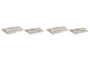 DKD Home Decor Set de 2 Bandejas MDF SPA Multicolor Surtidas 40x30x6 cm