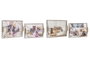 DKD Home Decor Set de 2 Bandejas MDF SPA Multicolor Surtidas 40x30x6 cm