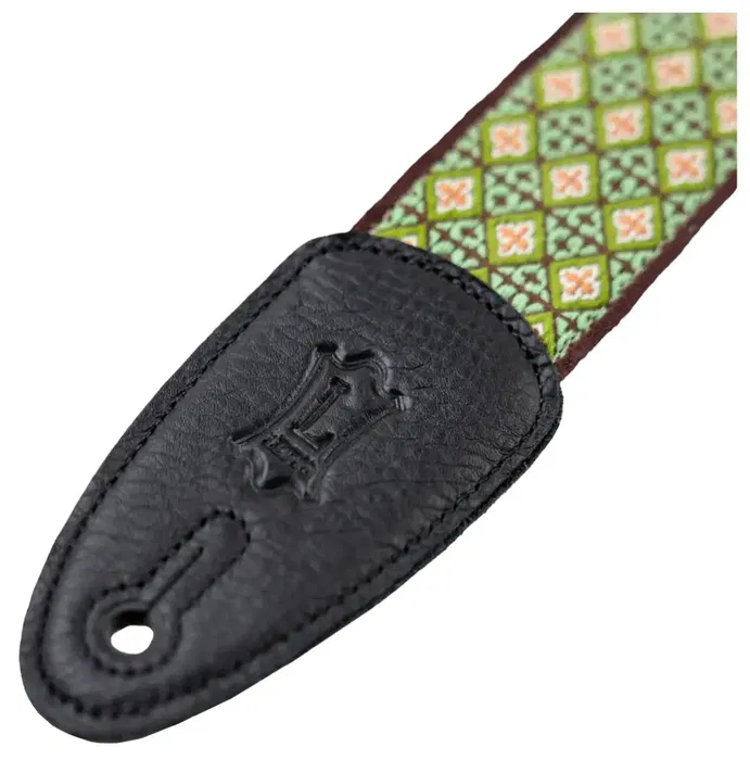 Levy's Correa Hootenanny Series 2" - Correa de Guitarra con Patrón de Mosaico Verde