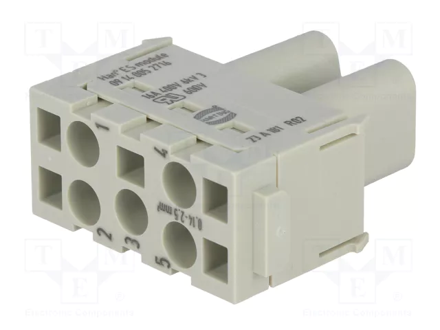 HARTING Han-Modular® Módulo Hembra HDC de 5 Pines HARTING Han-Modular® Módulo Hembra HDC de 5 Pines